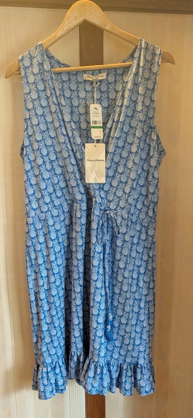 NWT Tommy Bahama Blue Pinapple Dress Women's XL $99